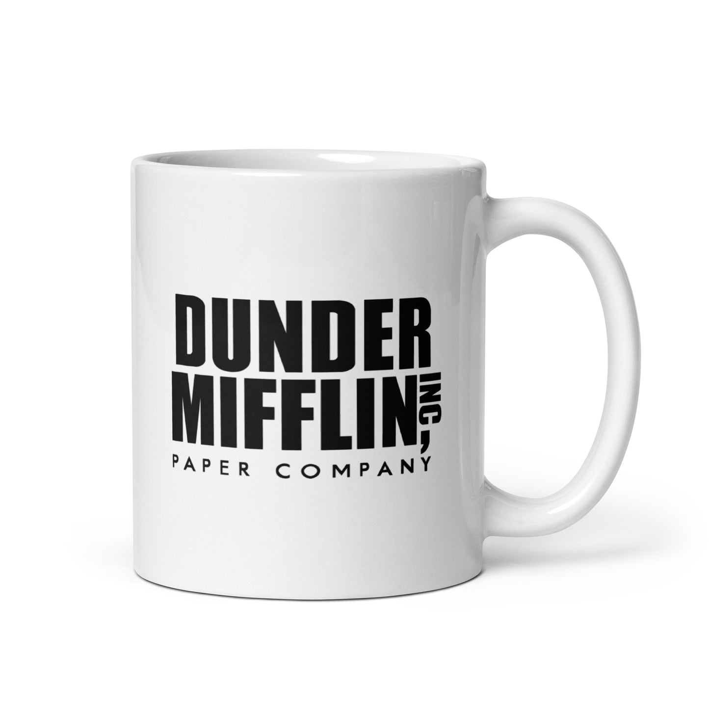 Dunder Miffln White Glossy Mug Looper Tees