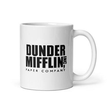 Dunder Miffln White Glossy Mug Looper Tees